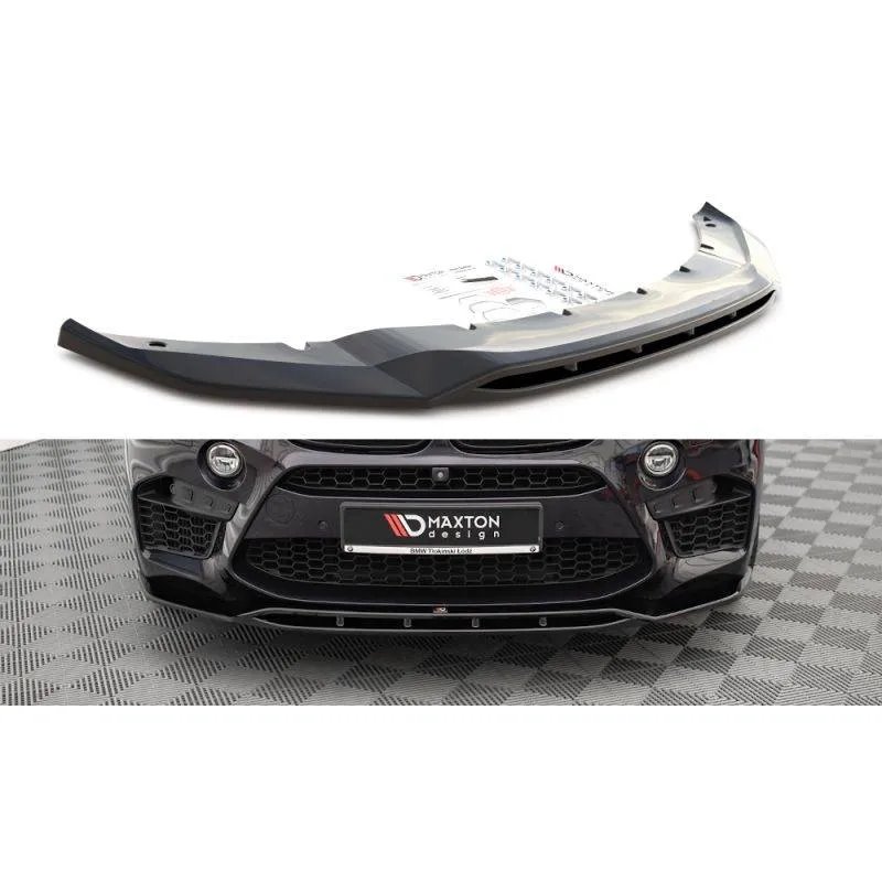Maxton - Lame Du Pare-Chocs Avant V.2 BMW X5 M F85 / X6 M F86 Noir Brillant