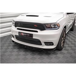 Maxton - Lame Du Pare-Chocs Avant V.1 Dodge Durango RT / SRT Mk3 Facelift Noir Brillant