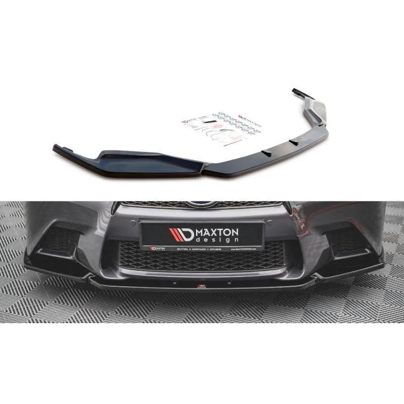 Maxton - Lame Du Pare-Chocs Avant V.1 Lexus GS F Sport Mk4 (L10) Noir Brillant