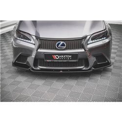 Maxton - Lame Du Pare-Chocs Avant V.1 Lexus GS F Sport Mk4 (L10) Noir Brillant