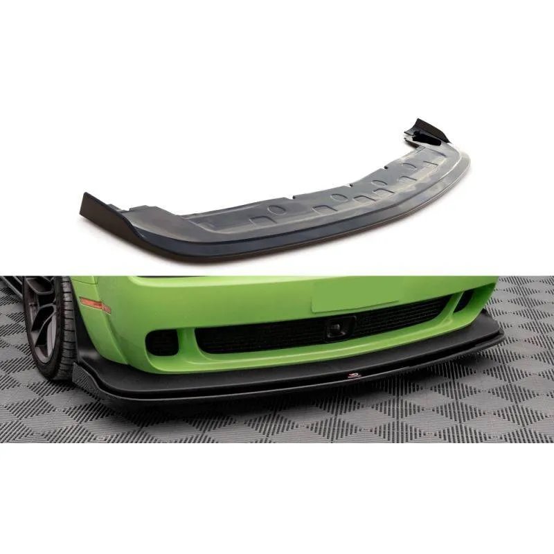 Maxton - Lame Du Pare-Chocs Avant Dodge Challenger SRT Hellcat Widebody Mk3 Noir Brillant