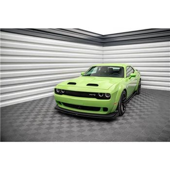 Maxton - Lame Du Pare-Chocs Avant Dodge Challenger SRT Hellcat Widebody Mk3 Noir Brillant