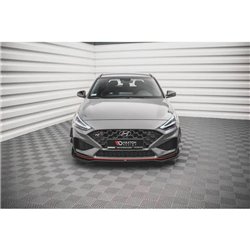Maxton - Lame Du Pare-Chocs Avant V.3 Hyundai I30 N / I30 N-Line Hatchback/Fastback Mk3 Facelift Noir Brillant