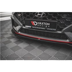 Maxton - Lame Du Pare-Chocs Avant V.3 Hyundai I30 N / I30 N-Line Hatchback/Fastback Mk3 Facelift Noir Brillant
