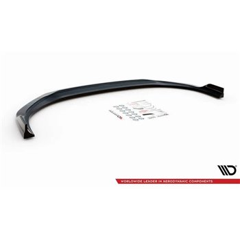 Maxton - Lame Du Pare-Chocs Avant V.3 Hyundai I30 N / I30 N-Line Hatchback/Fastback Mk3 Facelift Noir Brillant