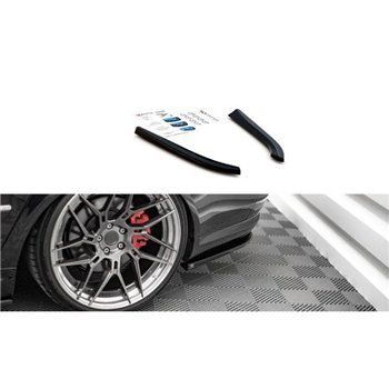 Maxton - Lames De Pare-Chocs Arrière Latérales Audi S8 D3 Noir Brillant