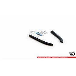 Maxton - Lames De Pare-Chocs Arrière Latérales Audi S8 D3 Noir Brillant