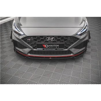 Maxton - Lame Du Pare-Chocs Avant V.2 Hyundai I30 N / I30 N-Line Hatchback/Fastback Mk3 Facelift Noir Brillant