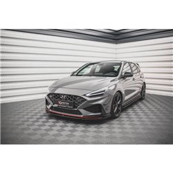 Maxton - Lame Du Pare-Chocs Avant V.2 Hyundai I30 N / I30 N-Line Hatchback/Fastback Mk3 Facelift Noir Brillant