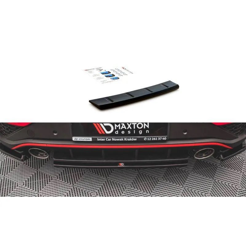Maxton - Arriere Splitter Hyundai I30 N Hatchback Mk3 Facelift Noir Brillant