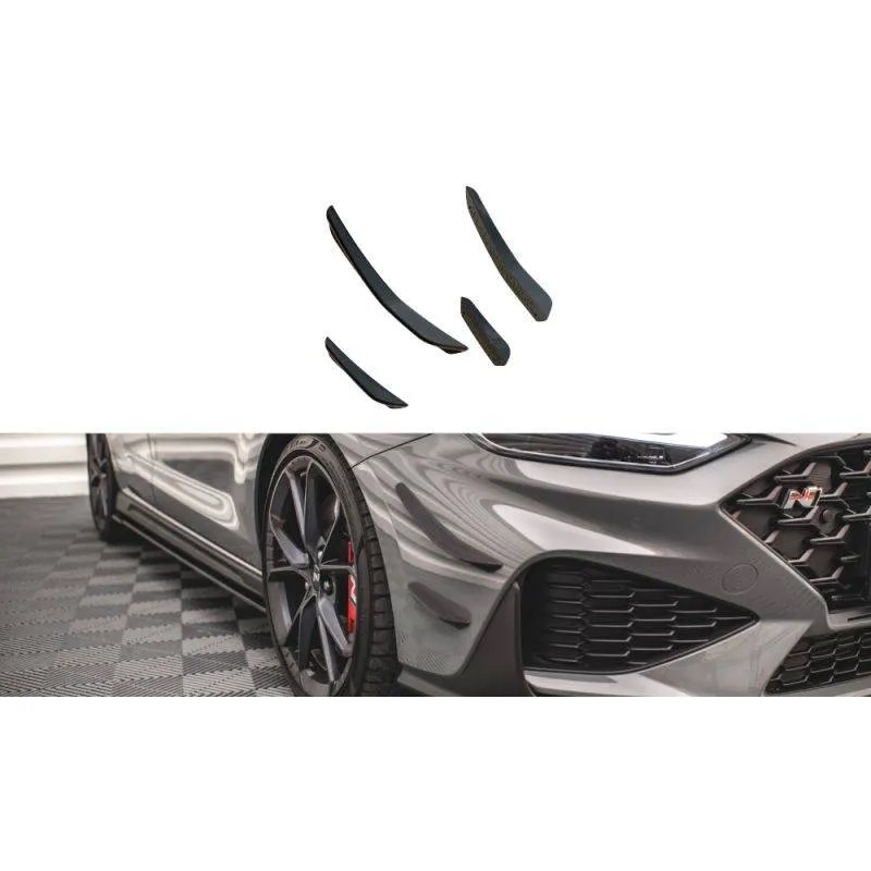 Maxton - Ailes de pare-chocs avant (Canards) Hyundai I30 N / I30 N-Line Hatchback/Fastback Mk3 Facelift