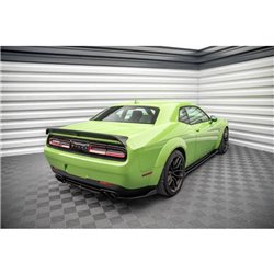 Maxton - Lames De Pare-Chocs Arrière Latérales Dodge Challenger SRT Hellcat Widebody Mk3 Noir Brillant