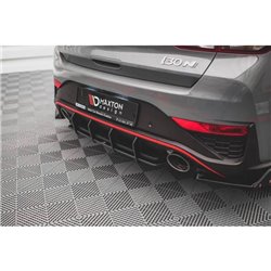 Maxton - Street Pro Central Diffuseur Arriere Hyundai I30 N Hatchback Mk3 Facelift Noir-Rouge