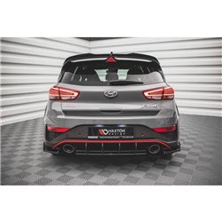 Maxton - Street Pro Central Diffuseur Arriere Hyundai I30 N Hatchback Mk3 Facelift Noir-Rouge