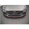 Maxton - Lame Du Pare-Chocs Avant V.1 + Ailerons Hyundai I30 N / I30 N-Line Hatchback/Fastback Mk3 Facelift Noir Brillant
