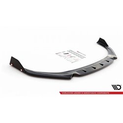 Maxton - Lame Du Pare-Chocs Avant V.1 + Ailerons Hyundai I30 N / I30 N-Line Hatchback/Fastback Mk3 Facelift Noir Brillant