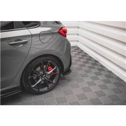 Maxton - Lames De Pare-Chocs Arrière Latérales V.2 Hyundai I30 N Hatchback Mk3 Facelift Noir Brillant