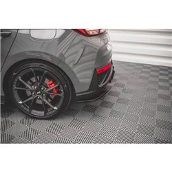Maxton - Lames De Pare-Chocs Arrière Latérales V.2 Hyundai I30 N Hatchback Mk3 Facelift Noir Brillant