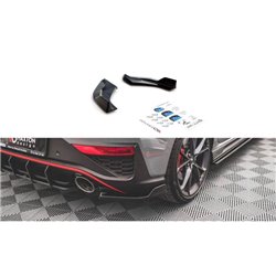 Maxton - Lames De Pare-Chocs Arrière Latérales V.3 Hyundai I30 N Hatchback Mk3 Facelift Noir Brillant