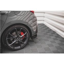 Maxton - Lames De Pare-Chocs Arrière Latérales V.3 Hyundai I30 N Hatchback Mk3 Facelift Noir Brillant