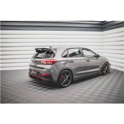 Maxton - Lames De Pare-Chocs Arrière Latérales V.3 Hyundai I30 N Hatchback Mk3 Facelift Noir Brillant