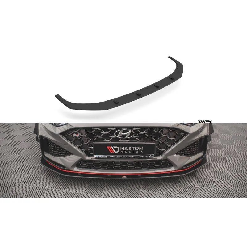 Maxton - Street Pro Lame Du Pare-Chocs Avant Hyundai I30 N Hatchback/Fastback Mk3 Facelift Noir-Rouge