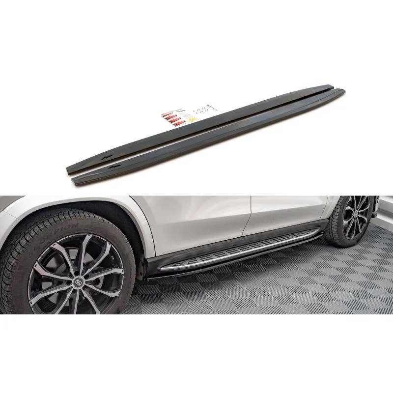 Maxton - Rajouts Des Bas De Caisse V.1 Mercedes-Benz GLS AMG-Line X167 Noir Brillant