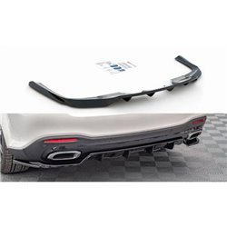 Maxton - Arriere Splitter (avec une barre verticale) V.1 Mercedes-Benz GLS AMG-Line X167 Noir Brillant