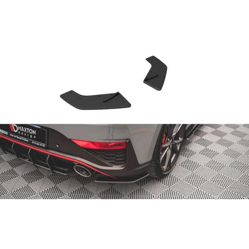 Maxton - Street Pro Lame Du Pare Chocs Arriere Hyundai I30 N Hatchback Mk3 Facelift Noir-Rouge