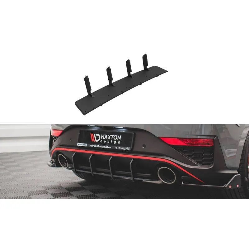 Maxton - Street Pro Central Diffuseur Arriere Hyundai I30 N Hatchback Mk3 Facelift Rouge