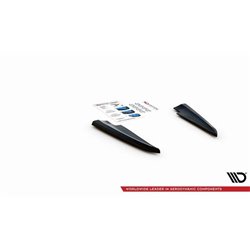 Maxton - Lames De Pare-Chocs Arrière Latérales Maserati Ghibli Mk3 Noir Brillant