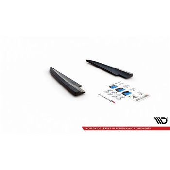 Maxton - Lames De Pare-Chocs Arrière Latérales Maserati Ghibli Mk3 Noir Brillant