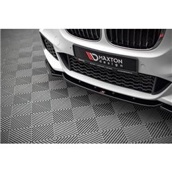 Maxton - Lame Du Pare-Chocs Avant V.1 BMW X1 M-Pack F48 Noir Brillant
