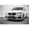 Maxton - Lame Du Pare-Chocs Avant V.1 BMW X1 M-Pack F48 Noir Brillant