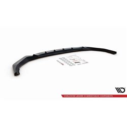Maxton - Lame Du Pare-Chocs Avant V.1 BMW X1 M-Pack F48 Noir Brillant