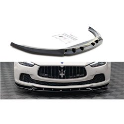 Maxton - Lame Du Pare-Chocs Avant V.2 Maserati Ghibli Mk3 Noir Brillant