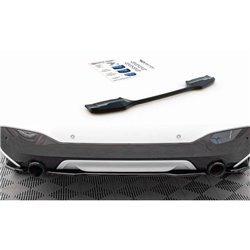Maxton - Arriere Splitter BMW X1 M-Pack F48 / F48 Facelift Noir Brillant