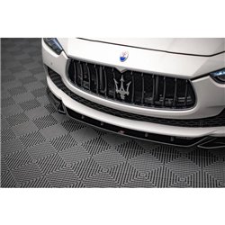 Maxton - Lame Du Pare-Chocs Avant V.1 Maserati Ghibli Mk3 Noir Brillant
