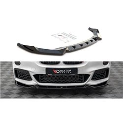 Maxton - Lame Du Pare-Chocs Avant V.2 BMW X1 M-Pack F48 Noir Brillant