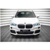 Maxton - Lame Du Pare-Chocs Avant V.2 BMW X1 M-Pack F48 Noir Brillant