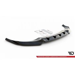 Maxton - Lame Du Pare-Chocs Avant V.1 BMW X6 M-Pack G06 Noir Brillant