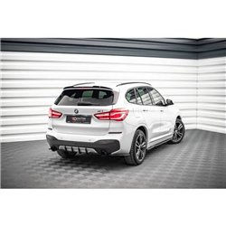 Maxton - Rajouts Des Bas De Caisse BMW X1 M-Pack F48 / F48 Facelift Noir Brillant