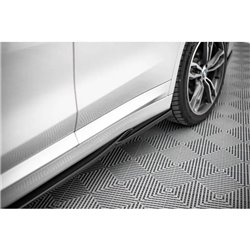 Maxton - Rajouts Des Bas De Caisse BMW X1 M-Pack F48 / F48 Facelift Noir Brillant