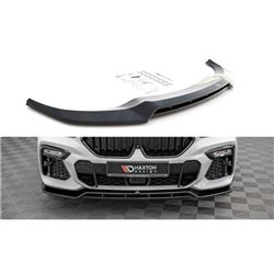 Maxton - Lame Du Pare-Chocs Avant V.2 BMW X6 M-Pack G06 Noir Brillant