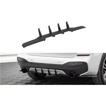 Maxton - Street Pro Central Diffuseur Arriere BMW X1 M-Pack F48 Noir-Rouge