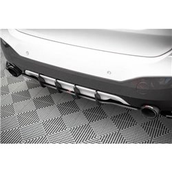 Maxton - Street Pro Central Diffuseur Arriere BMW X1 M-Pack F48 Noir-Rouge