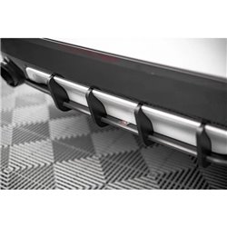 Maxton - Street Pro Central Diffuseur Arriere BMW X1 M-Pack F48 Noir-Rouge