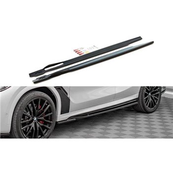 Maxton - Rajouts Des Bas De Caisse V.1 BMW X6 M F96 / X6 M-Pack G06 Noir Brillant