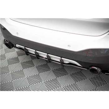 Maxton - Street Pro Central Diffuseur Arriere BMW X1 M-Pack F48 Rouge