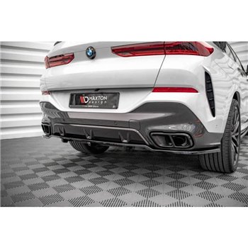 Maxton - Arriere Lame (avec une barre verticale) V.1 BMW X6 M-Pack G06 Noir Brillant